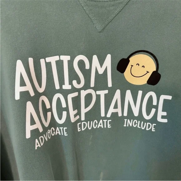 Autism Acceptance - Green Sweatshirt/Crewneck - Picture 2 of 8